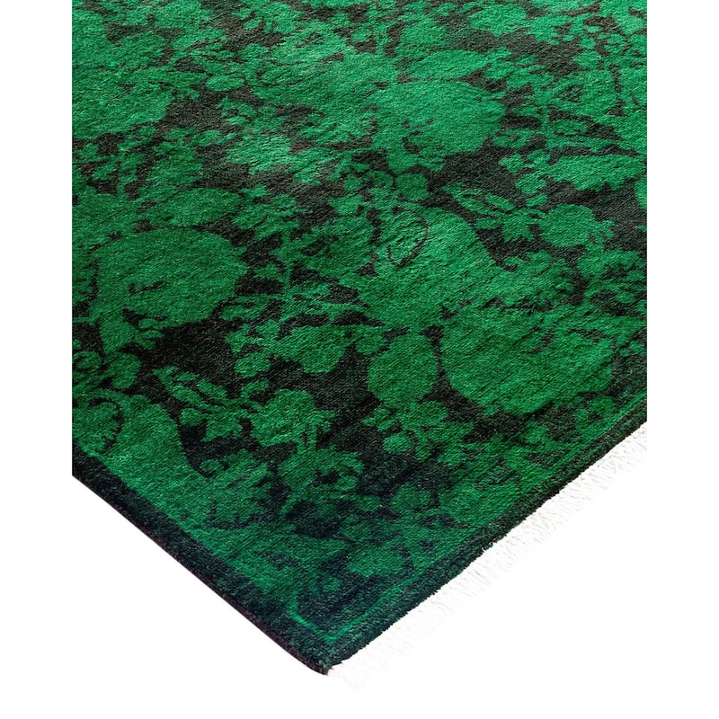 Contemporary Overdyed Wool Hand Knotted Runner - 2' 8" x 7' 9"
