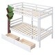preview thumbnail 3 of 7, White Twin-over-Twin Bunk Bed with Tree Decor & Drawers