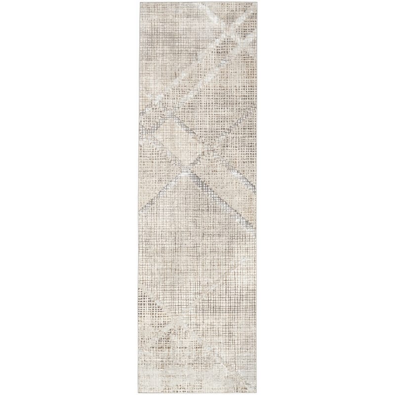 Inspire Me! Home Décor Iliana Indoor only Grey Abstract Area Rug - 2'3" x 7'6" - Grey
