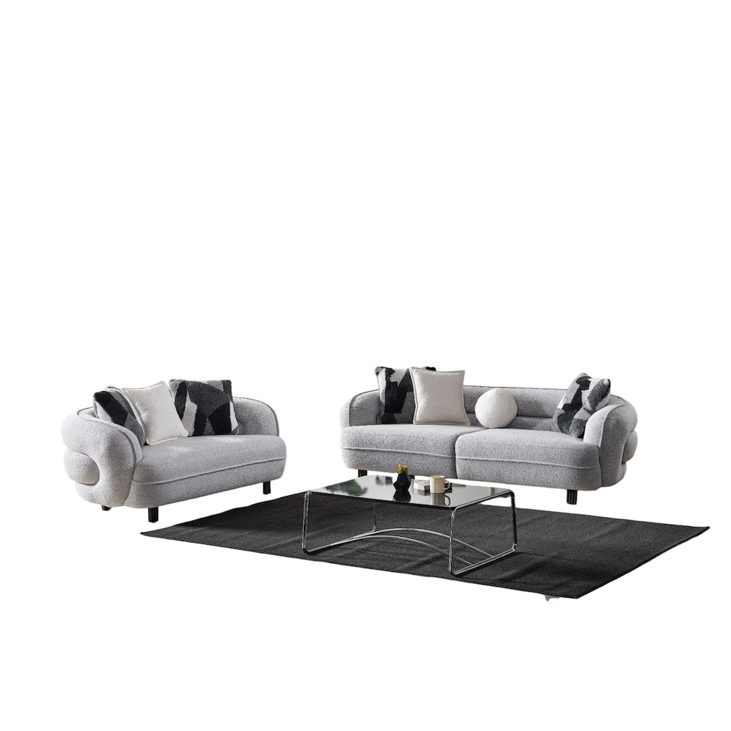 Romelu 2 Pieces Living Room Sets 1 Sofa 1 Love seat