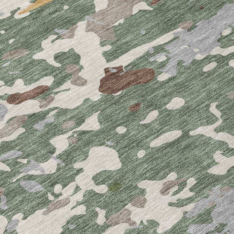 Machine Washable Indoor/ Outdoor Modern Calhan Chantille Rug