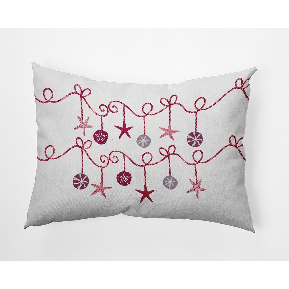 Sea Ornaments Beachy Christmas Indoor/Outdoor Christmas Throw Pillow