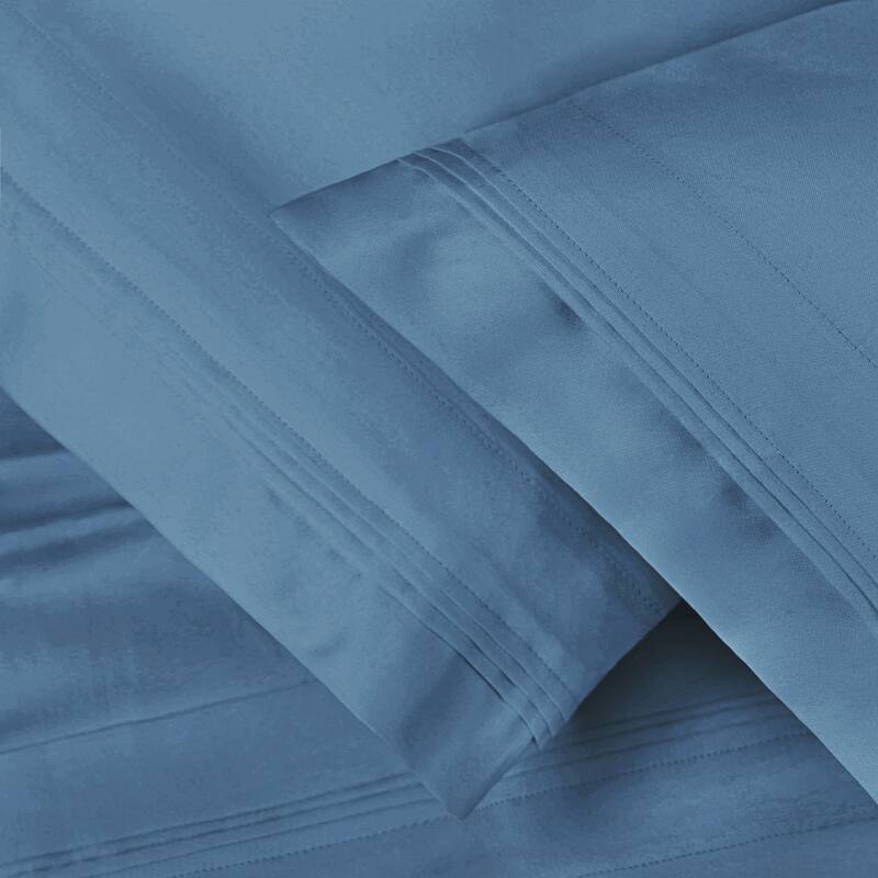 Superior Egyptian Cotton 1500 Thread Count Pillowcase - (Set of 2) - Standard - Medium Blue