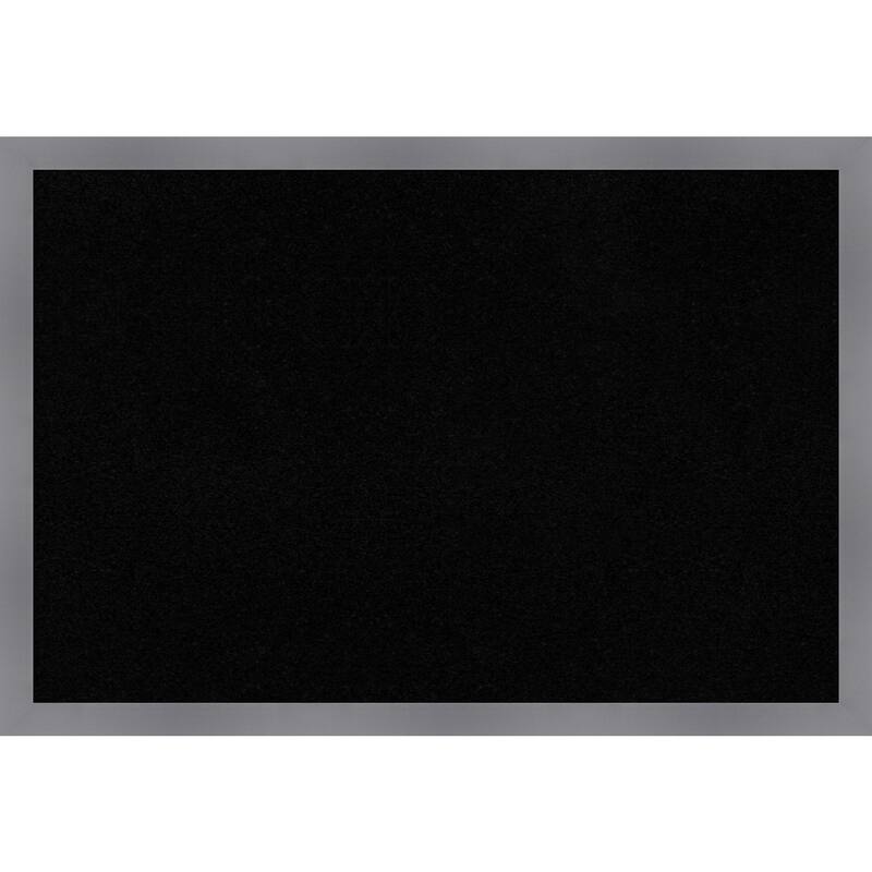 Edwin Grey Wood Framed Black Corkboard Bulletin Board