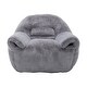 preview thumbnail 42 of 44, Comfy Bean Bag Sofa With Back Support, Faux Fur Bean Bag Chair For Adults And Kids