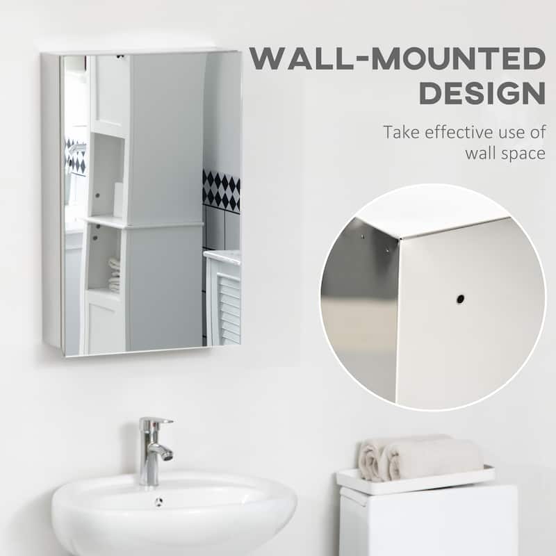 kleankin Wall-Mounted Medicine Cabinet with Mirror