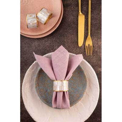 Serena White Pearl Napkin Rings, Set of 6