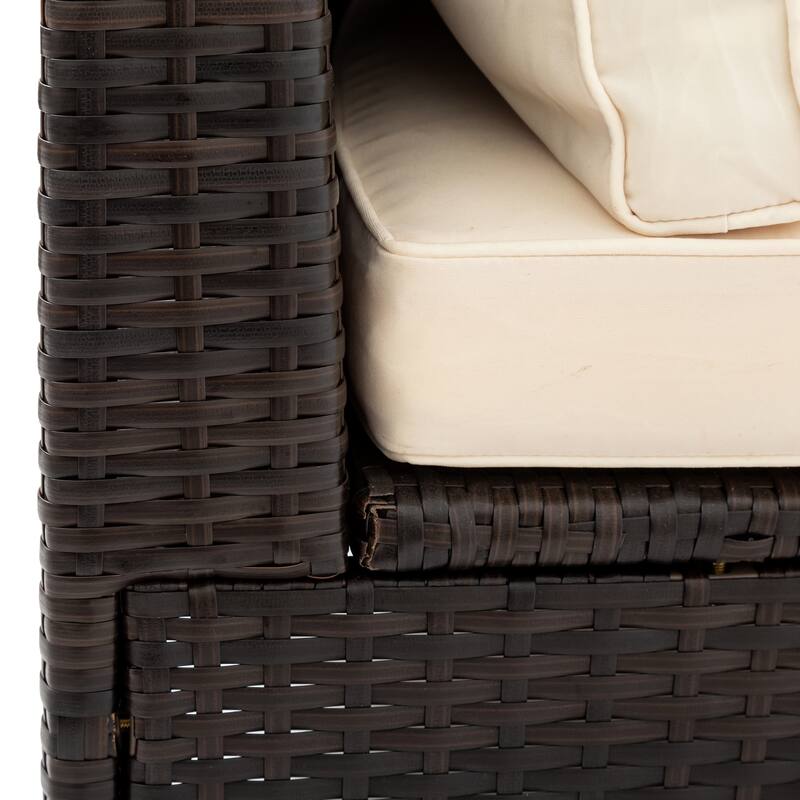 5 Pieces All-Weather PE Rattan Wicker Sofa Set