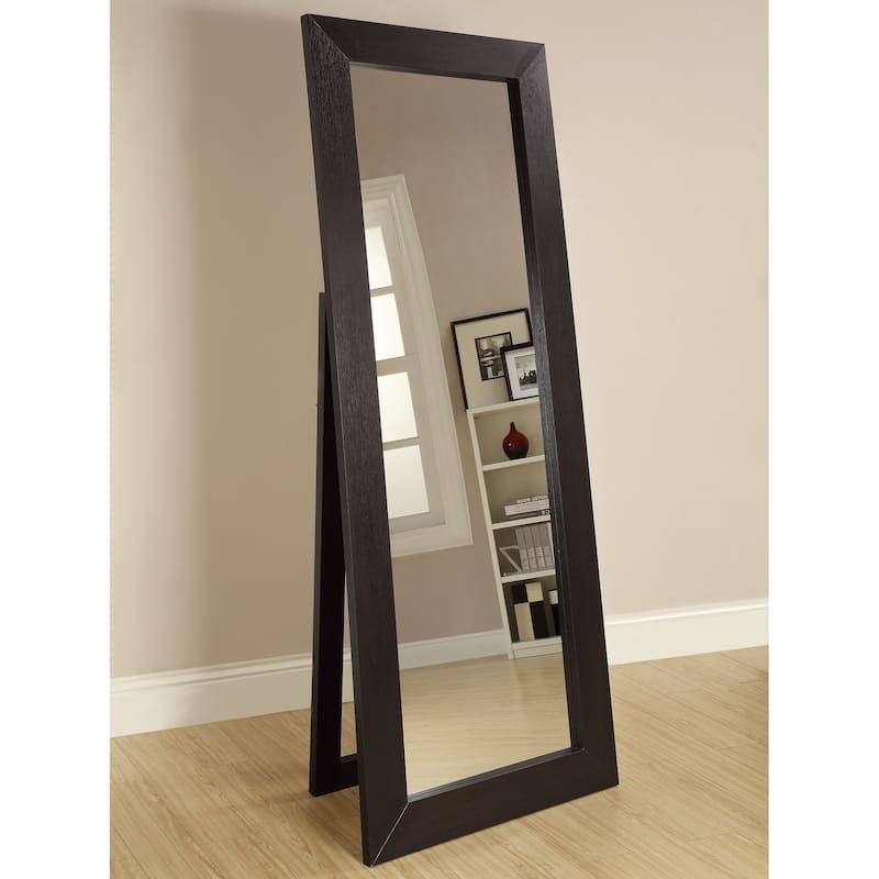 Toga 28 x 72 Inch Wood Standing Floor Mirror Cappuccino