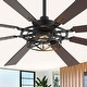 preview thumbnail 1 of 38, 52/65 Inch Ceiling Fan with Light, Modern Matte Black 8-Blade Fan, Reversible Wood Grain Blades, DC Motor, Remote Control Black-65"