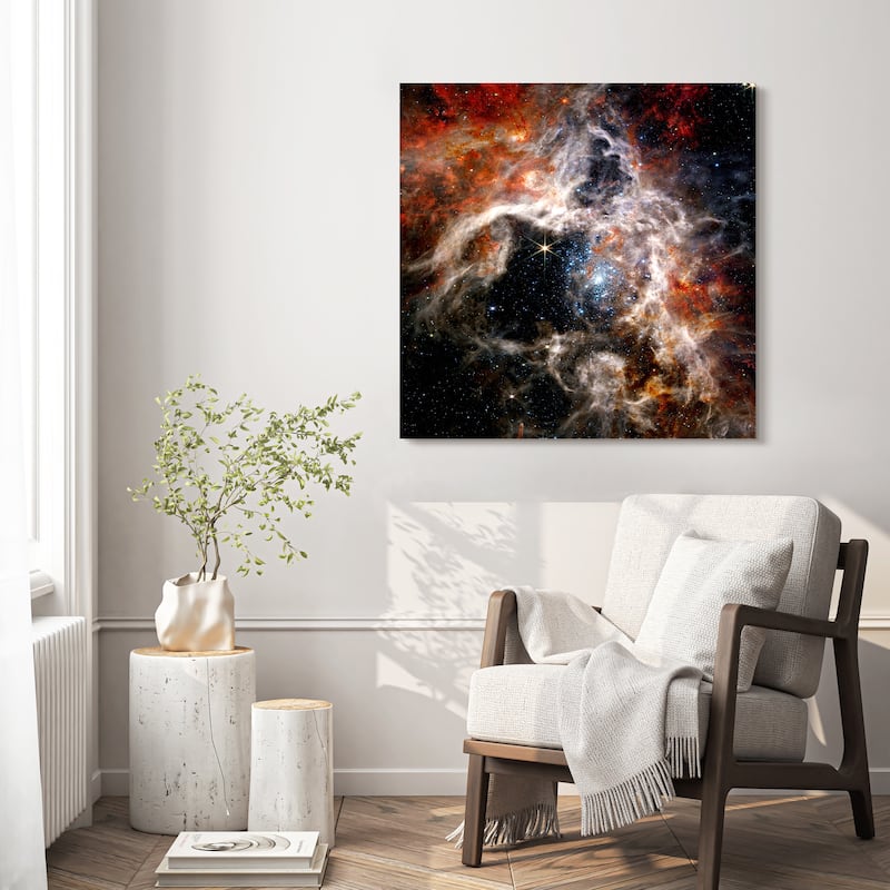 Empire Art Direct The Tarantula Nebula Printed Tempered Glass Wall Art - Multi-Color