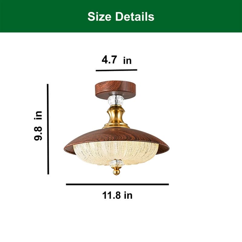 5 Light light fixture brown ceiling light Crystal, glass, metal lighting house