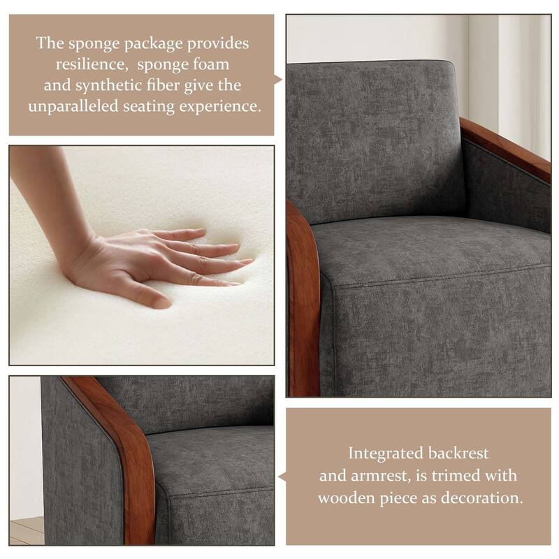 Modern Upholstered Swivel Accent Chair Set of 2