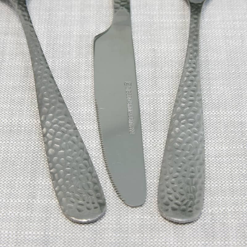 Mosaic 46 Piece Stainless Steel Service For 8 Silverware Set with Organizer Tray