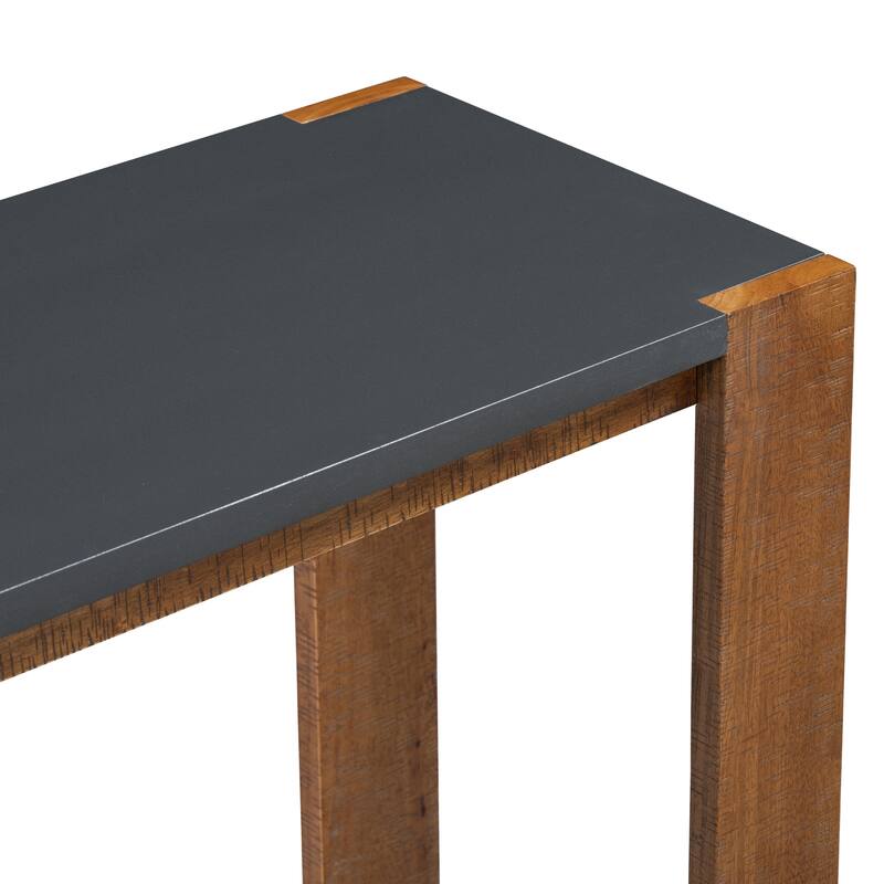 59 Inch Console Table with Bottom Shelf,Minimalist Style Console Table for Entryway