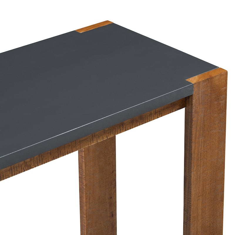 Minimalist 60" Narrow Console Table with Bottom Shelf