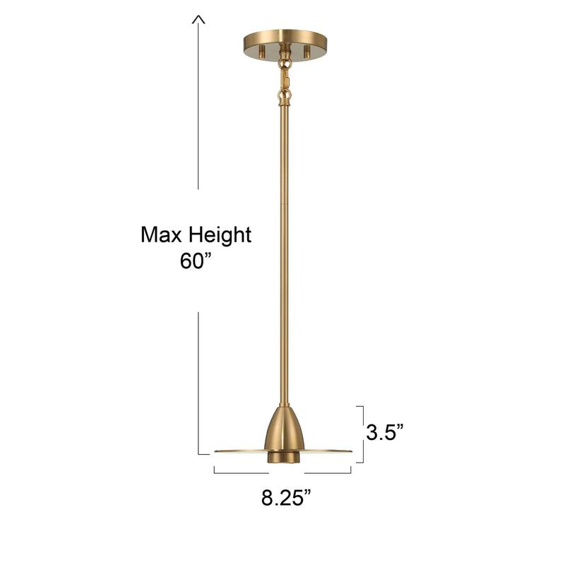 Daisy Exposed Bulb Metal Ceiling Light - 8.3"L x 8.3"W x 3.5"H