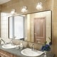 preview thumbnail 155 of 192, KIOTEE Modern Metal Frame Wall Mounted Bathroom Vanity Mirror with 5-year warranty 60x30 - Bronze