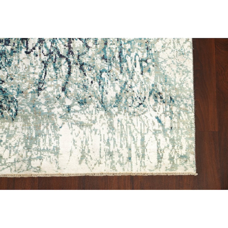 Wool/ Silk Abstract Vegetable Dye Oriental Area Rug Hand-knotted - 6'0" x 8'10"