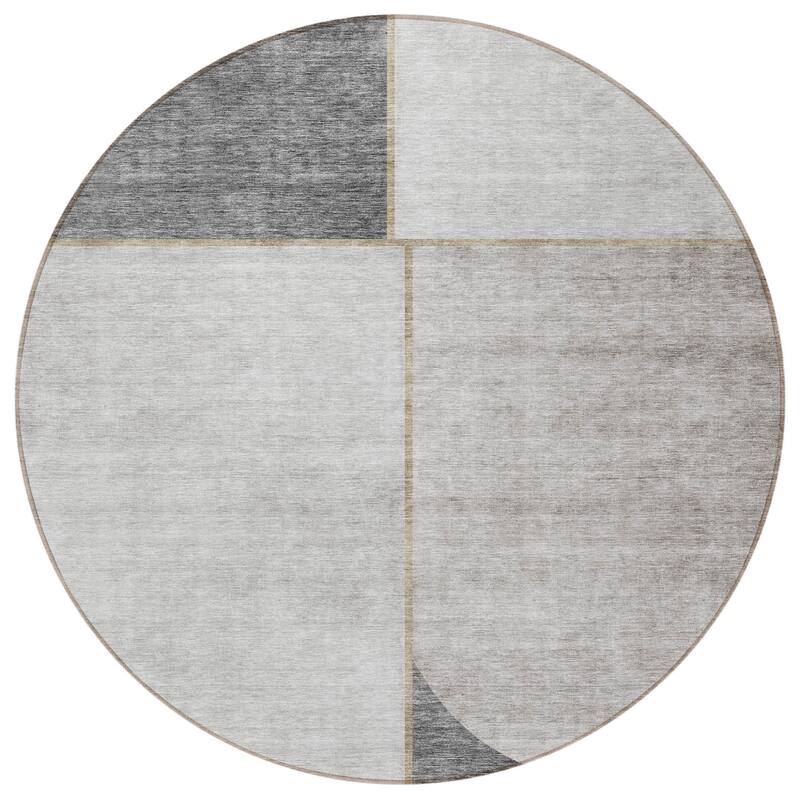 HomeRoots Abstract Transitional Rectangle Outdoor Rug