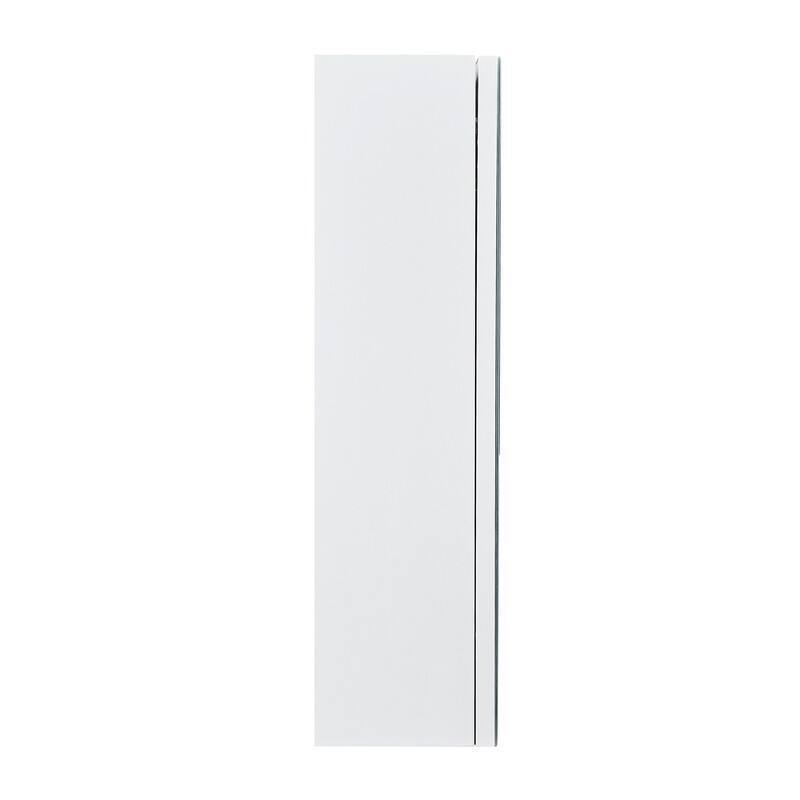 White MDF Wall-Mounted Mirror Cabinet with Hidden Storage - Space Saving Bathroom Organizer