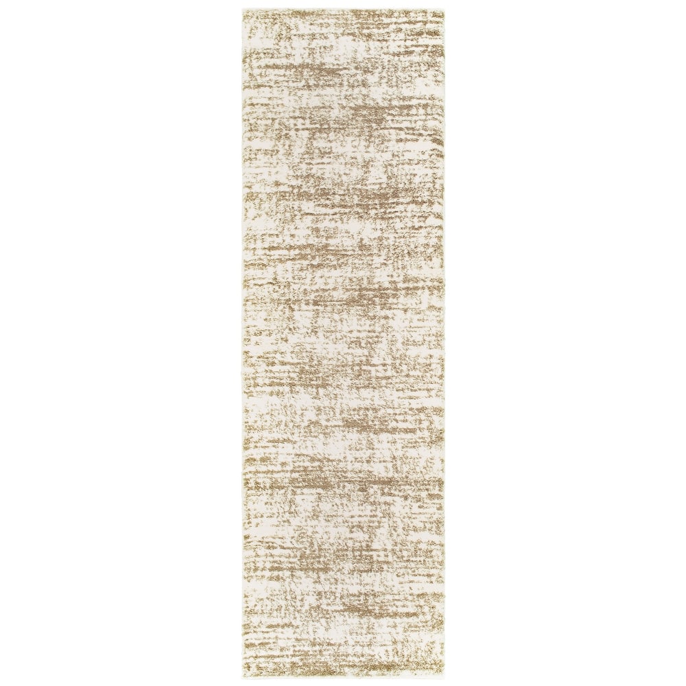 Style Haven Pilo Ivory and Taupe Distressed Area Rug