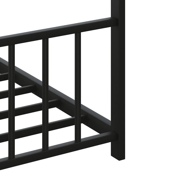 Children's bed frame with LED light strips