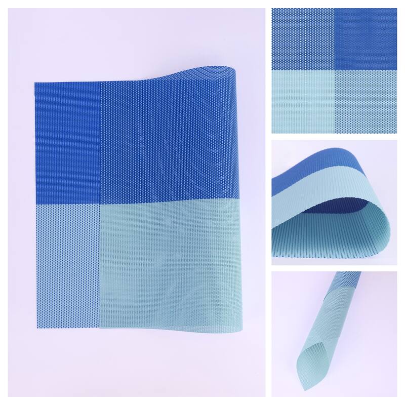 PVC Placemats Set of 8, Placemats for Kitchen Dining Table Decor Washable Heat Resistant Table Placemats Wipeable Place Mat