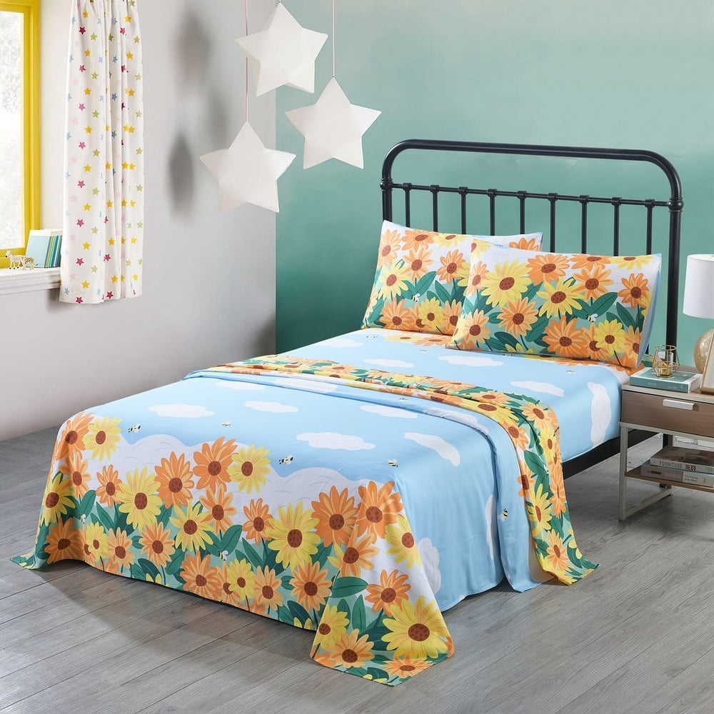 Kids Cotton Sheet Twin/Full Sheet Kids Girls Bed Sheet For Kids, SH018