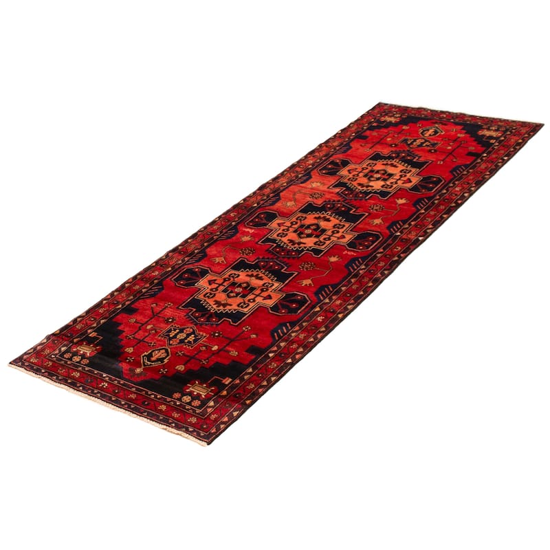 ECARPETGALLERY Hand-knotted Anadol Red Wool Rug - 3'7 x 10'4
