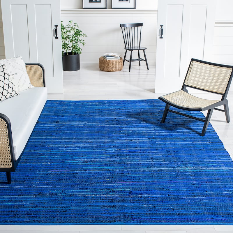 SAFAVIEH Handmade Rag Rug Sevim Casual Stripe Cotton Rug