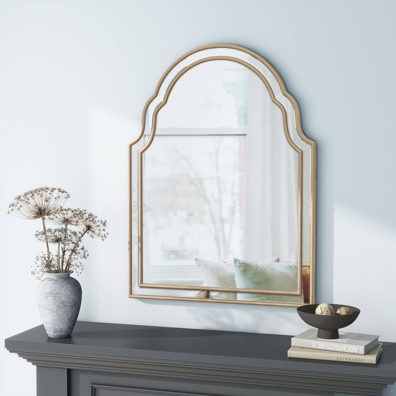 Arch Gold Wall Mirror for Wall Decor - 31.5"×23.6"