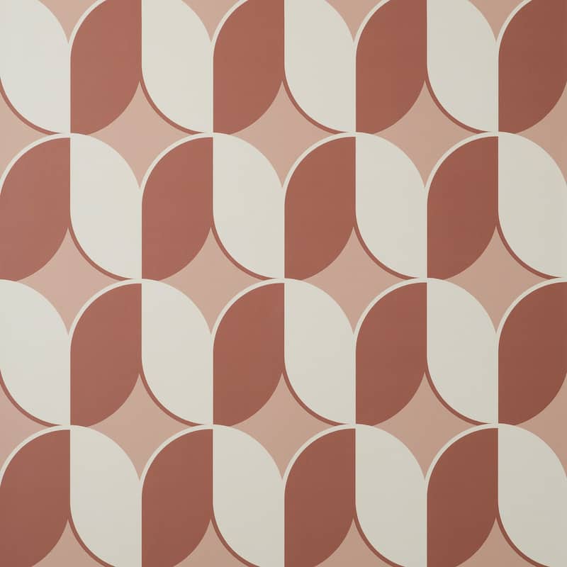 Fine Decor Lindy Blush Retro Geo Wallpaper