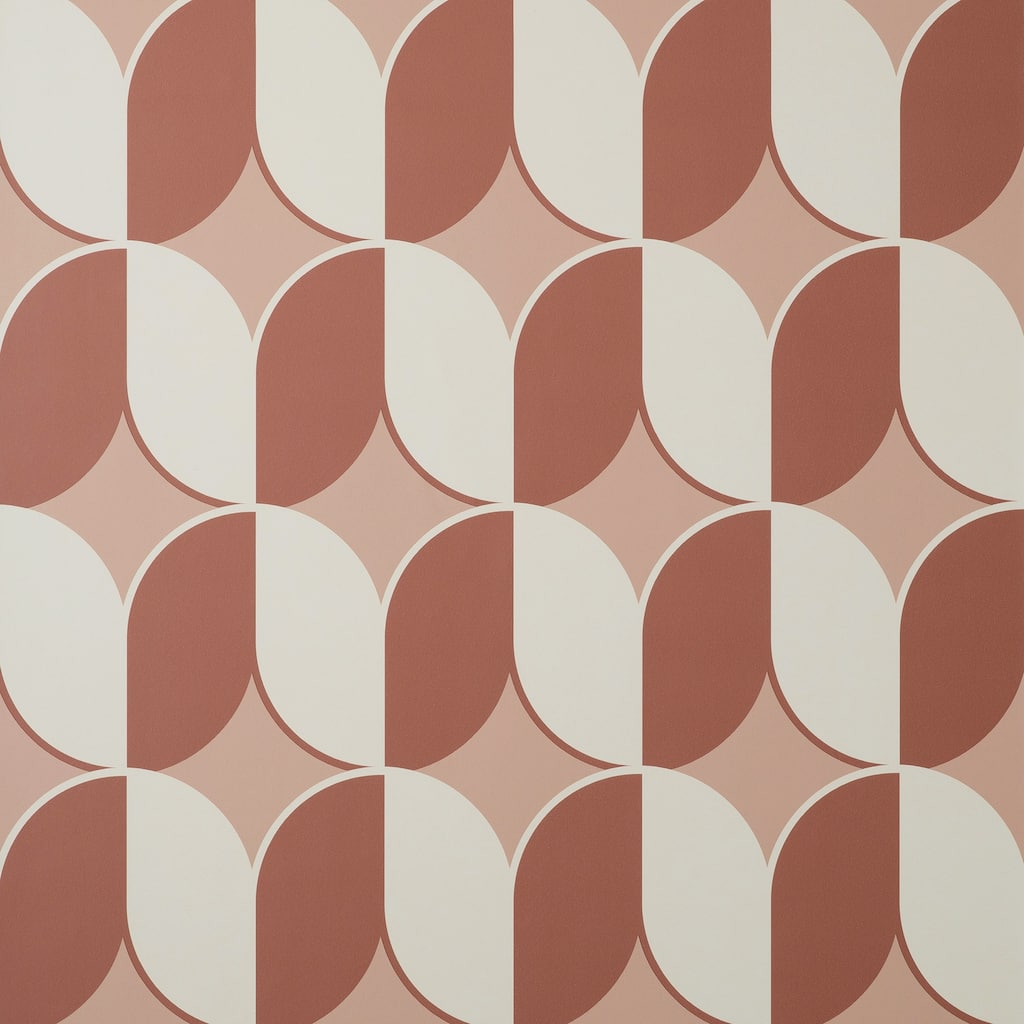Fine Decor Lindy Blush Retro Geo Wallpaper