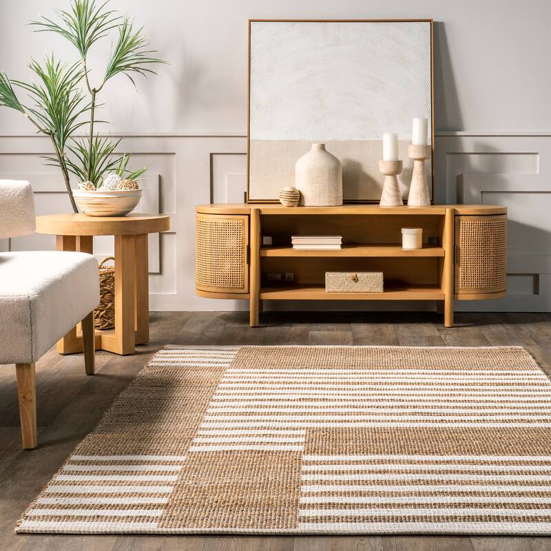 Oberlin Striped Jute Area Rug