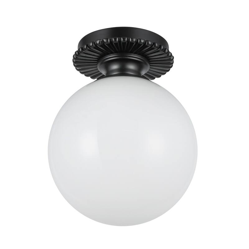 Alora Lighting SF430108 Otis 8" Wide Semi-Flush Globe Ceiling Fixture