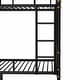preview thumbnail 11 of 37, Metal Bunk Bed Retro Black Bed Frame with Ladder and Guardrail, Industrial Detachable Bunkbeds Convertible 2 Platform Beds
