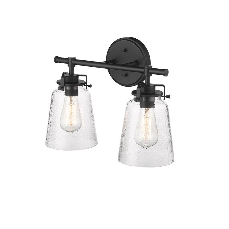 Millennium Lighting Amberose Vanity Light with Hammered Glass Shades