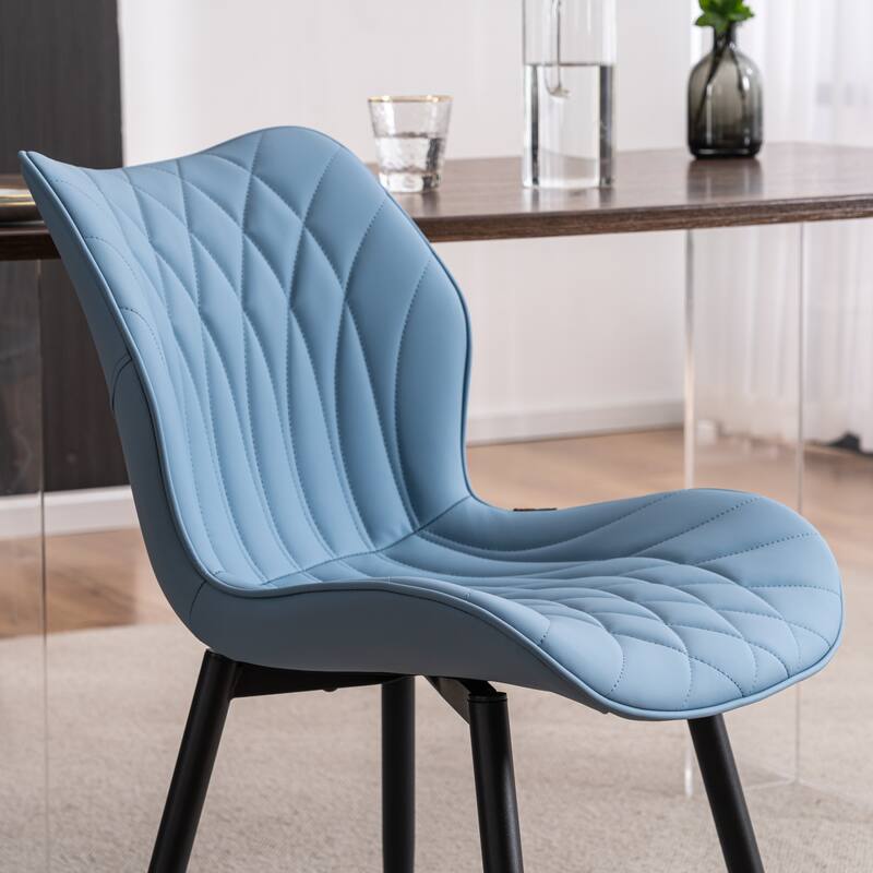 Upholstered Dining Chairs Set of 2, Faux Leather Kitchen Chairs