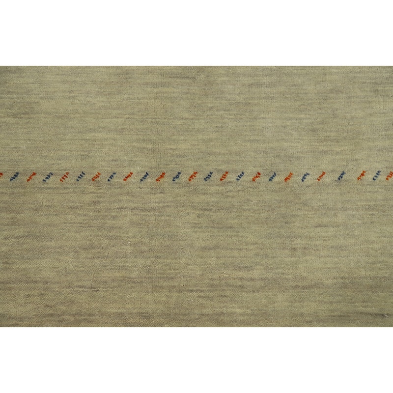 Hand Knotted Oriental 100% Wool Carpet Tribal Animal Pictorial Beige & Ivories Gabbeh Area Rug - 5' 10'' X 3' 9''