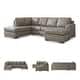 preview thumbnail 6 of 30, Signature Design by Ashley Amuleto Brown 2-Piece Sectional with Chaise - 124"W x 86"D x 40"H