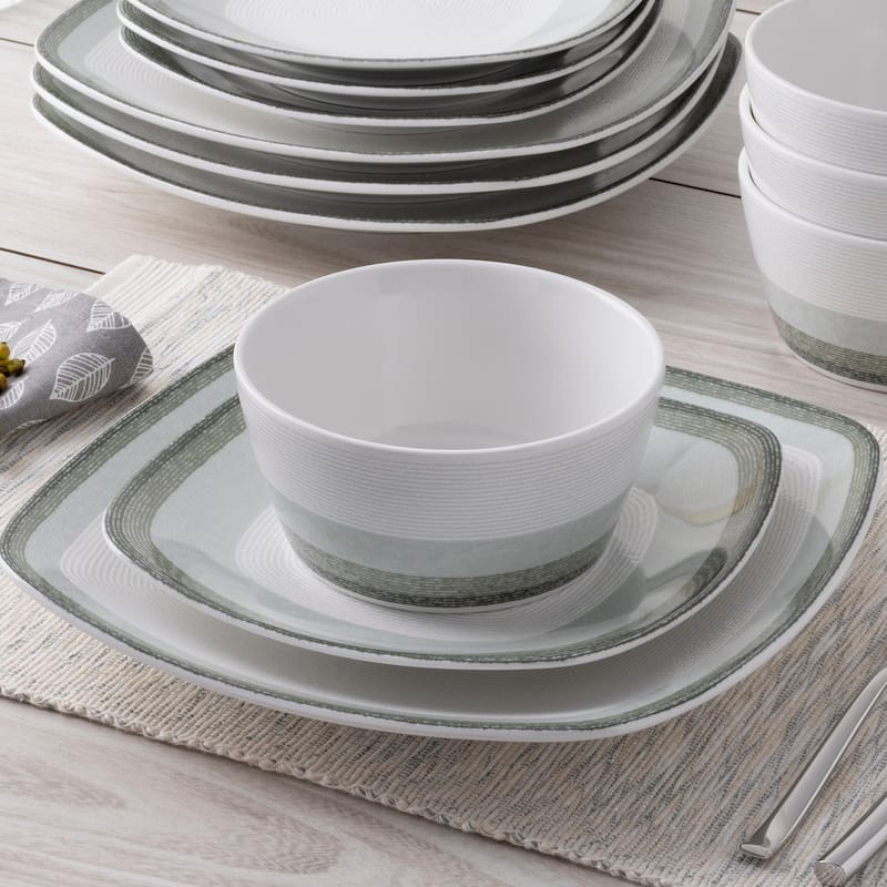 Noritake Colorscapes Layers 12-Piece Square Set, Service For 4