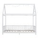 preview thumbnail 5 of 10, Twin House Bed with Guardrail and LED, White