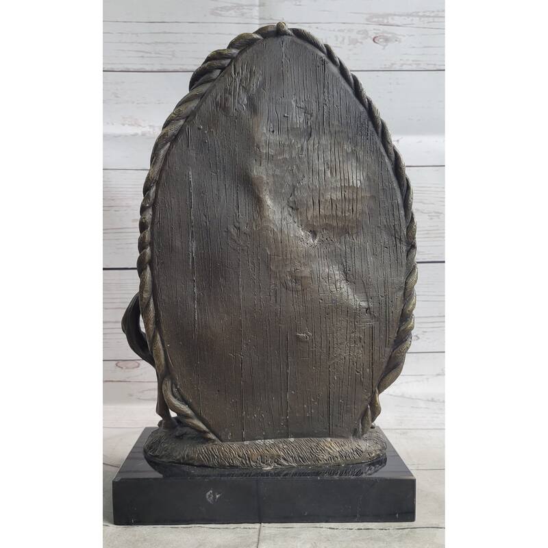 Equestrian Horse Lover Decor Mare Foal Bronze Sculpture Statue On Marble Base