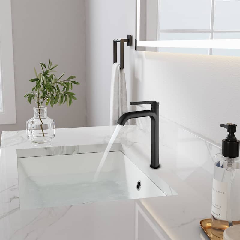 Handle Bathroom Faucet - Black