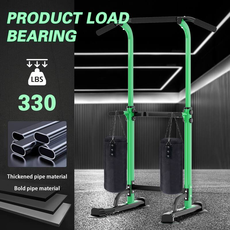 Adjustable Height Power Tower Pull Up Bar Station Home Gym Workout Equipment