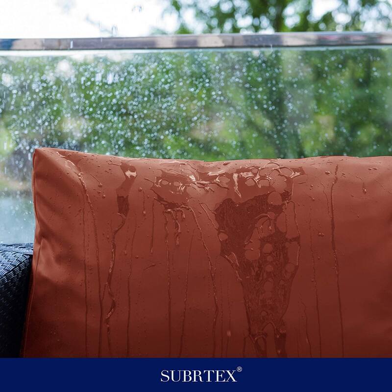 Subrtex PU Leather Cushion Pillow Covers for Sofa Patio Couch Bench