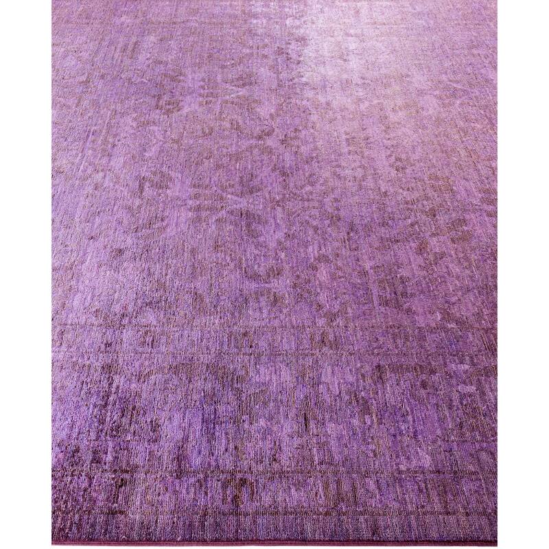 Overdyed One-of-a-Kind Hand-Knotted Area Rug - Purple - 8' 2" x 9' 10"