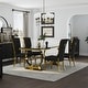 preview thumbnail 75 of 193, 65 inch Faux Marble Dining Table Set with Boucle Dining Chairs