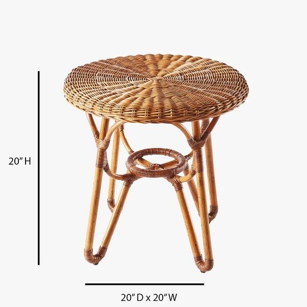 Sadler Bodega Ratan Outdoor Patio End Table Overstock 31414835